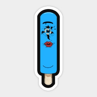 Blue Popsicle Sticker